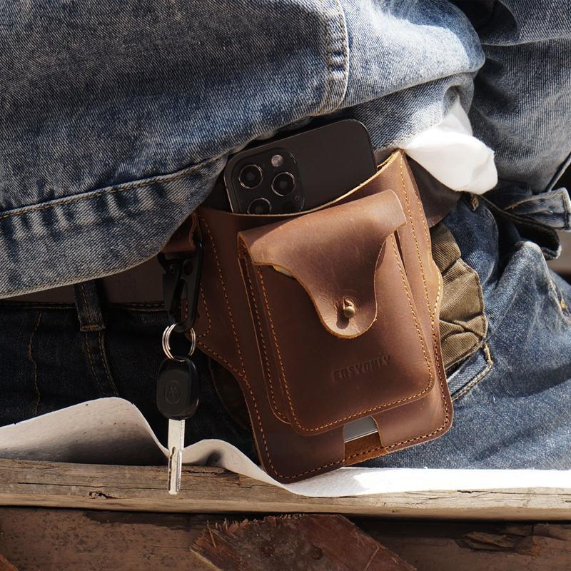 Leather Phone Belt Pouch