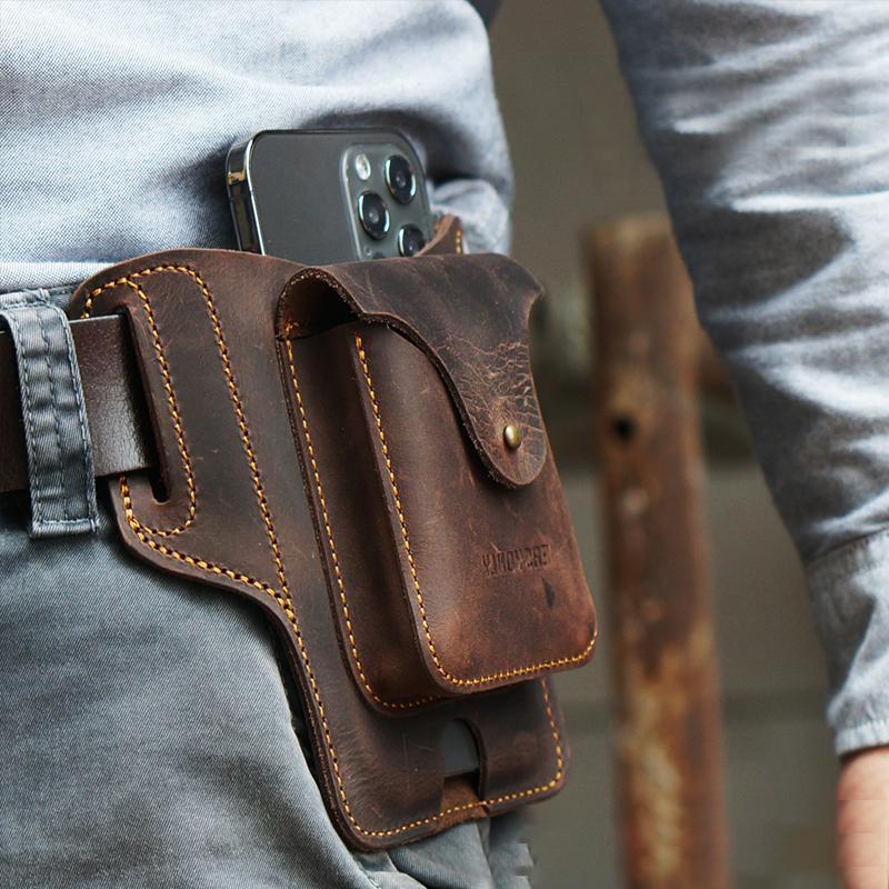 Leather Phone Belt Pouch