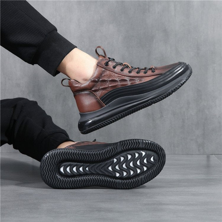 Men's Casual Cowhide Air Cushion Shoes