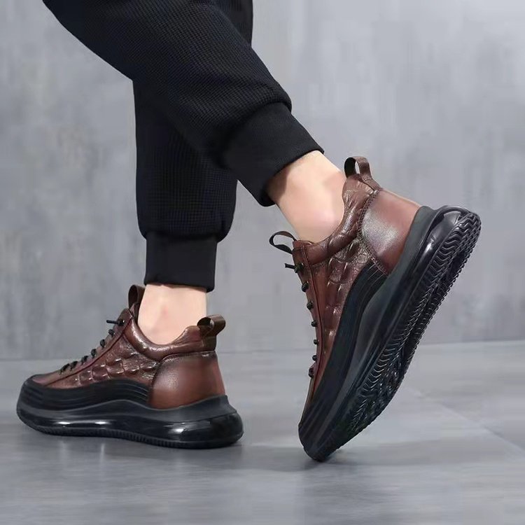 Men's Casual Cowhide Air Cushion Shoes