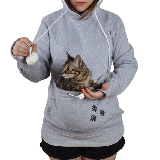 Kitty Paw Hoodie with Kangaroo Pocket for Pets