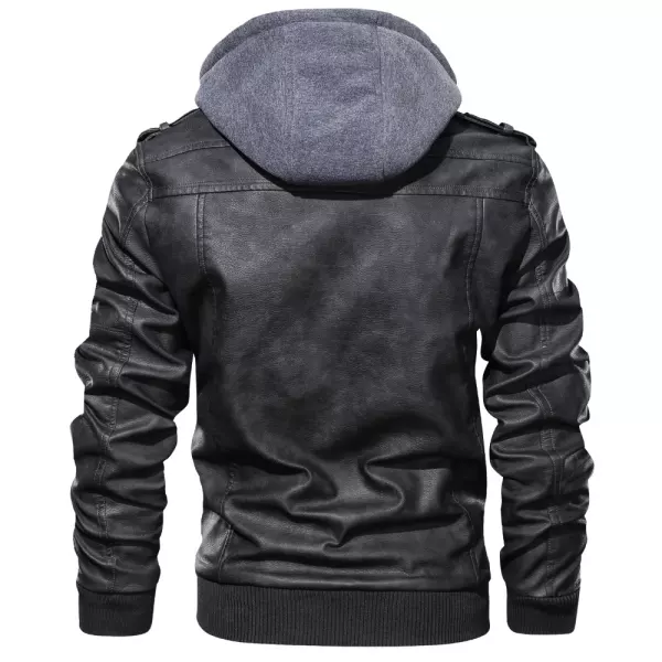 Mens Outdoor Cold-proof Motorcycle Leather Jacket